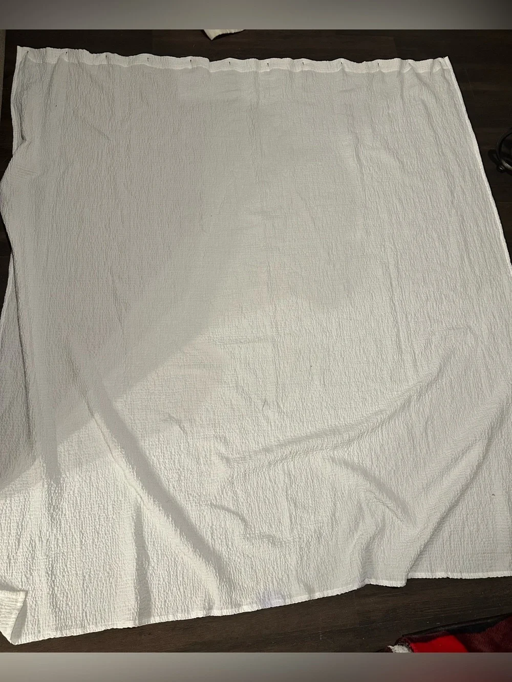 White Textured shower curtain like new